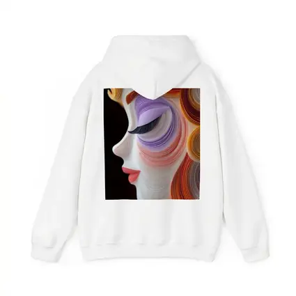 Quilling Art Woman Face Profile Dark Background