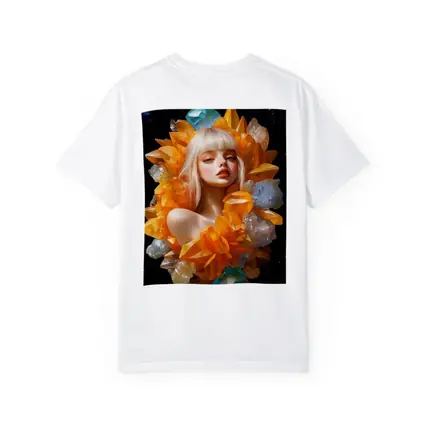 Crystal Girl Fantasy Portrait Dark Space Background