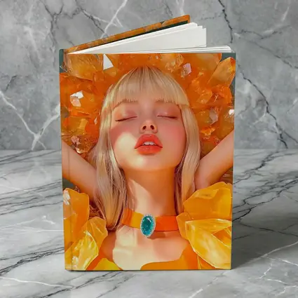 Crystal Crown Woman Orange Fantasy Art