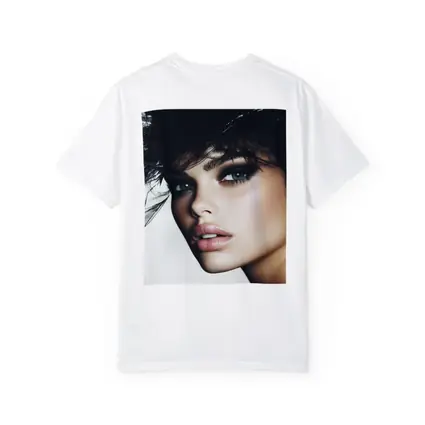 Glamour Fashion Portrait Woman Dark Feathers