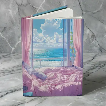 Anime Bedroom Ocean View Pink Aesthetic