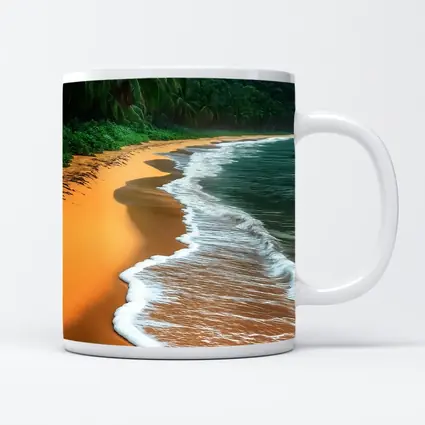 Tropical Beach Golden Sand Palm Trees