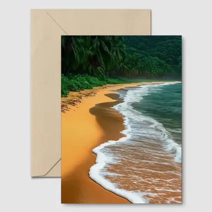 Tropical Beach Golden Sand Palm Trees