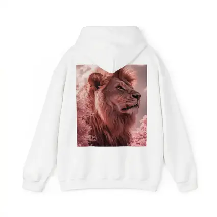 Pink Lion Portrait Dreamy Cloud Sky