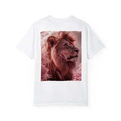 Pink Lion Portrait Dreamy Cloud Sky