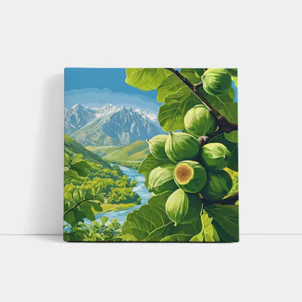 Green Figs on Branch Mountain River Landscape