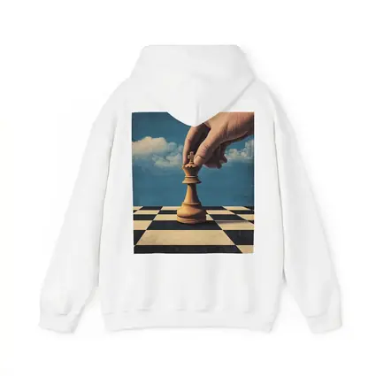 Hand Moving King Chess Piece Blue Sky