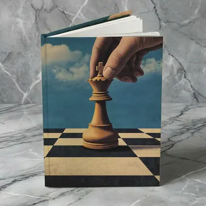 Hand Moving King Chess Piece Blue Sky