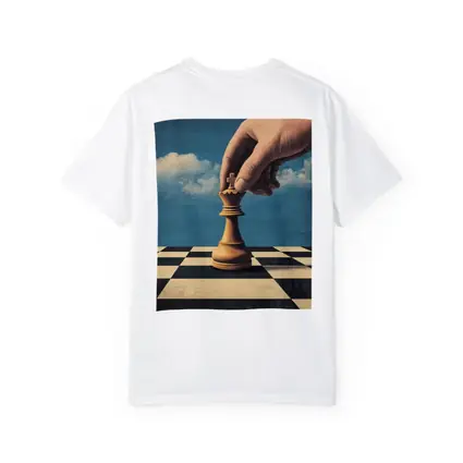 Hand Moving King Chess Piece Blue Sky