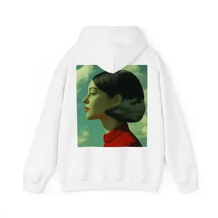Woman Profile Surreal Sky Clouds Art
