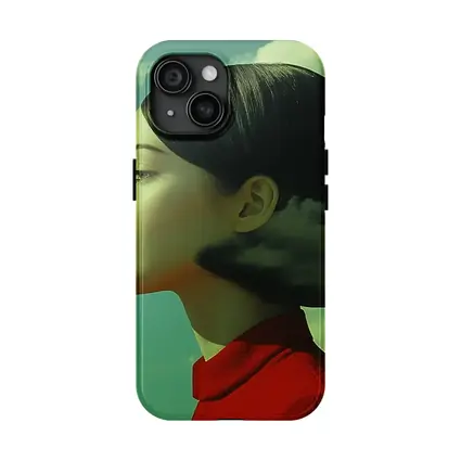Woman Profile Surreal Sky Clouds Art