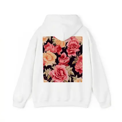 Pink Peach Roses Floral Pattern Dark Background