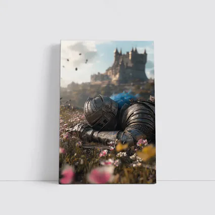 Fallen Knight Armor Castle Wildflowers Field