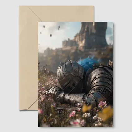 Fallen Knight Armor Castle Wildflowers Field