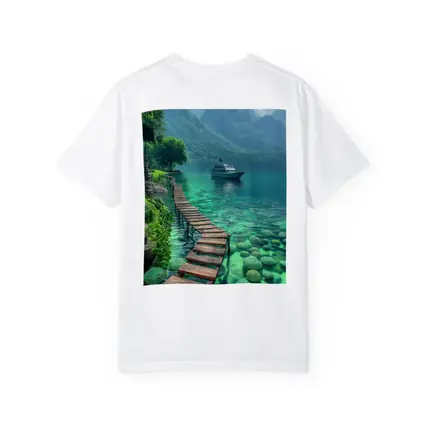 Turquoise Lake Wooden Dock Mountain Yacht