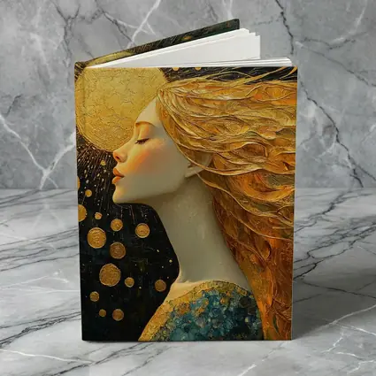 Golden Sun Woman Dark Abstract Art