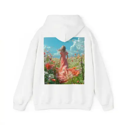 Woman in Pink Dress Walking Flower Field