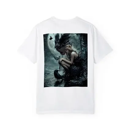 Dark Fairy Girl Raven Moonlit Water Fantasy