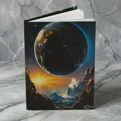 Earth From Space Cosmic Fantasy Painting