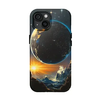 Earth From Space Cosmic Fantasy Painting