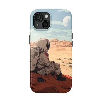 Astronaut Sitting on Mars Anime Art
