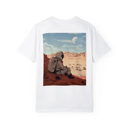 Astronaut Sitting on Mars Anime Art