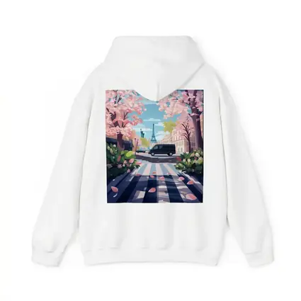 Eiffel Tower Paris Street Cherry Blossoms Spring