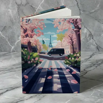 Eiffel Tower Paris Street Cherry Blossoms Spring
