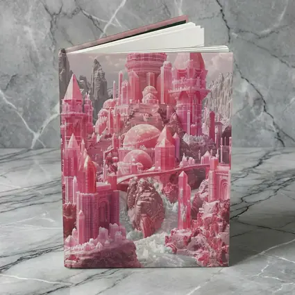 Pink Crystal Fantasy Castle Rocky Mountains