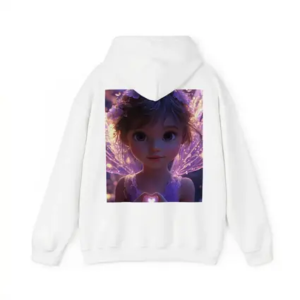 Fantasy Fairy Girl Purple Glowing Wings