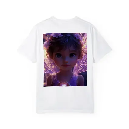 Fantasy Fairy Girl Purple Glowing Wings
