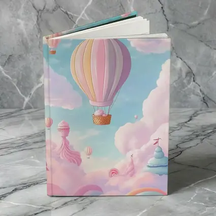 Pastel Hot Air Balloons Fantasy Sweet Sky