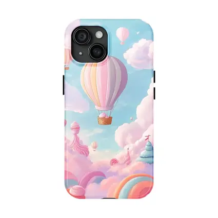 Pastel Hot Air Balloons Fantasy Sweet Sky