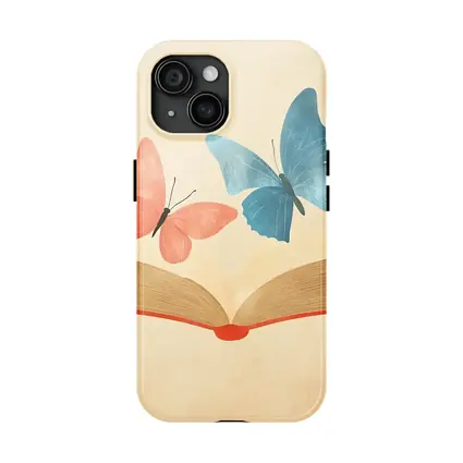 Two Butterflies Flying From Open Book