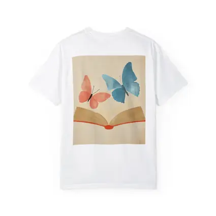 Two Butterflies Flying From Open Book