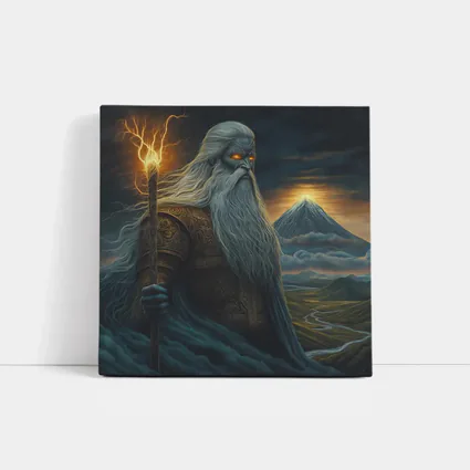 Ancient God Lightning Staff Mountain Landscape