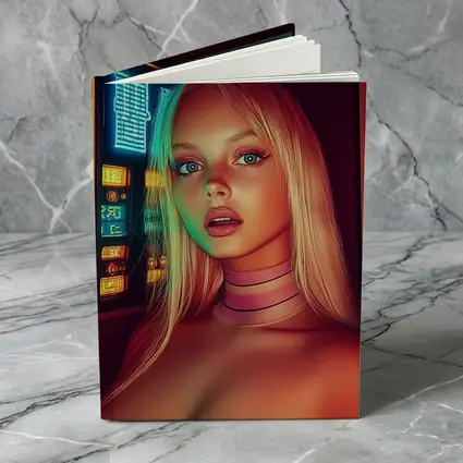 Neon Cyberpunk Woman Portrait Futuristic Sci Fi