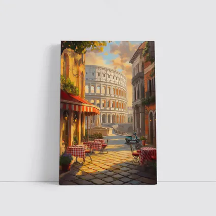 Rome Colosseum Cafe Street Scene Painting