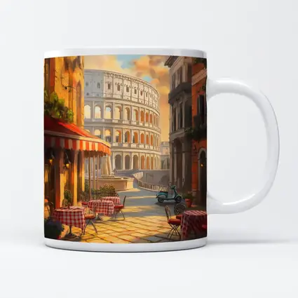 Rome Colosseum Cafe Street Scene Painting
