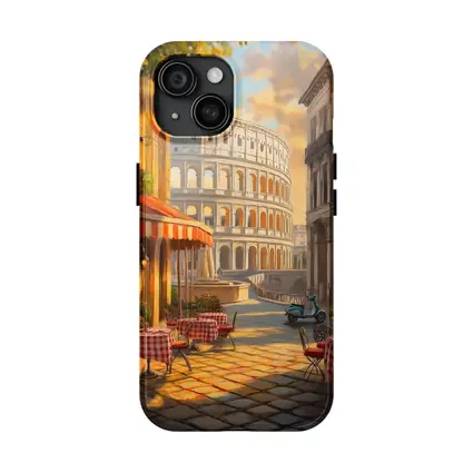 Rome Colosseum Cafe Street Scene Painting