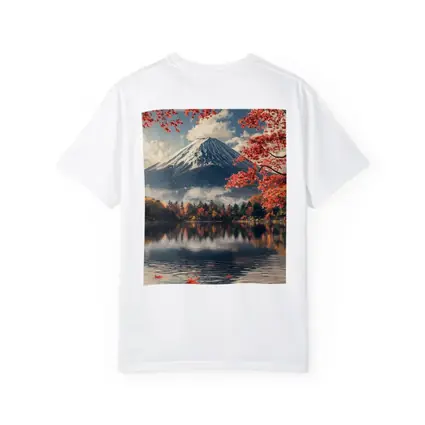 Mount Fuji Red Maple Lake Reflection