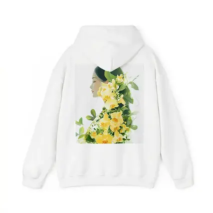Woman Silhouette Double Exposure Yellow Orchids