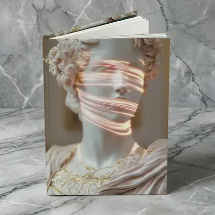 Greek Marble Statue Neon Light Floral