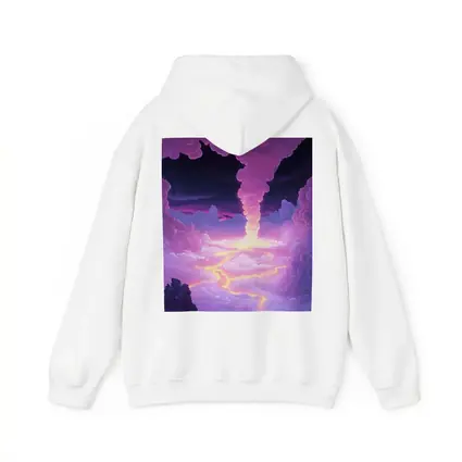 Purple Fantasy Sky Clouds Glowing Tornado