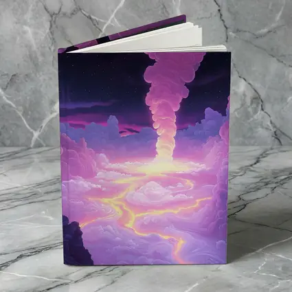 Purple Fantasy Sky Clouds Glowing Tornado