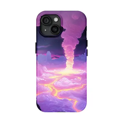 Purple Fantasy Sky Clouds Glowing Tornado