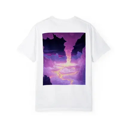 Purple Fantasy Sky Clouds Glowing Tornado