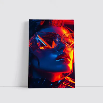 Neon Fashion Woman Crystal Oversized Sunglasses