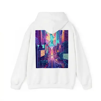 Statue of Liberty Neon New York Cityscape Art