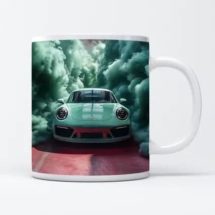 Porsche 911 Mint Green Smoke Filled Garage